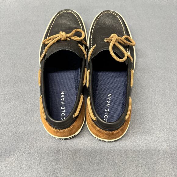 Cole Haan Loafers Mens 12 Leather Deck Camp Moc Grand O/S Slip On Shoes Coastal - Picture 7 of 15